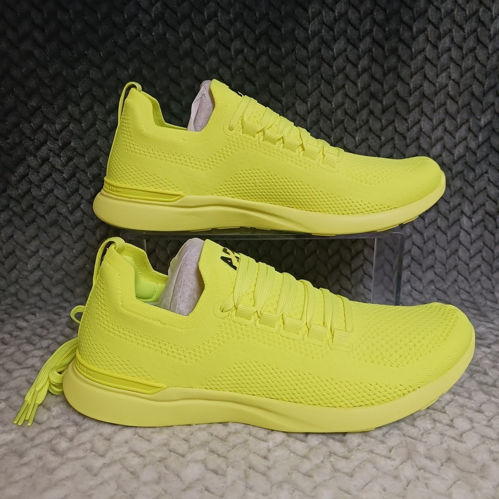 APL Techloom Breeze Men's Walking Running Shoes Energy Black Neon Yellow Sz 7.5